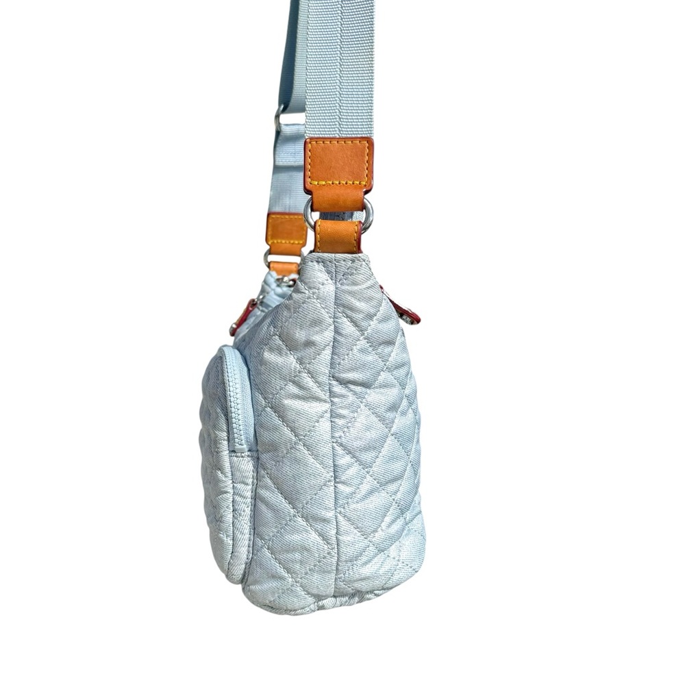 MZ Wallace Metro Scout Deluxe Crossbody Shoulder Bag Stone Blue - Picture 7 of 13